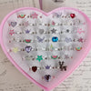 Enchanted Collection: 36pcs Cute Sweet Mixed Color Enamel Rings for Girls & Kids!