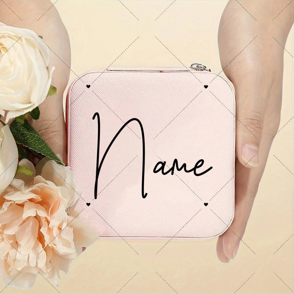 Personalised Name Travel Jewellery Box | Custom Jewellery Case Organiser for Girls | Portable Jewellery Storage Birthday Gift!