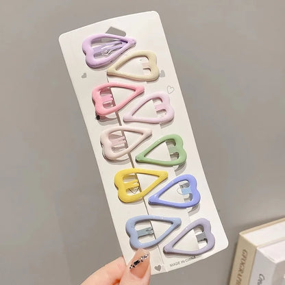 10PCS Cute Girls Hair Accessories Set – Rainbow Color Hair Clips & Toddler Hair Pins | Kids Headdress for Daily & Party Wear 🌈💖