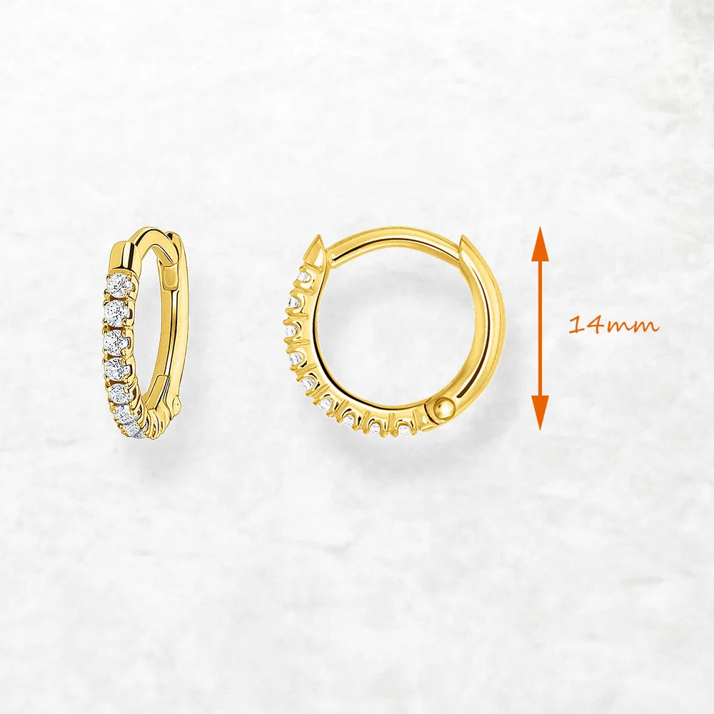 925 Sterling Silver Gold-Plated Hinged Hoop Earrings 🌟 | Trendy Gift Jewelry for Girls & Women – Glamorous, Hypoallergenic Fine Hoops!