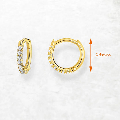 925 Sterling Silver Gold-Plated Hinged Hoop Earrings 🌟 | Trendy Gift Jewelry for Girls & Women – Glamorous, Hypoallergenic Fine Hoops!