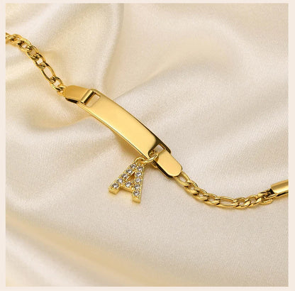Shine Bright: Personalized Crystal Name Bracelet for Cherished Little Ones!