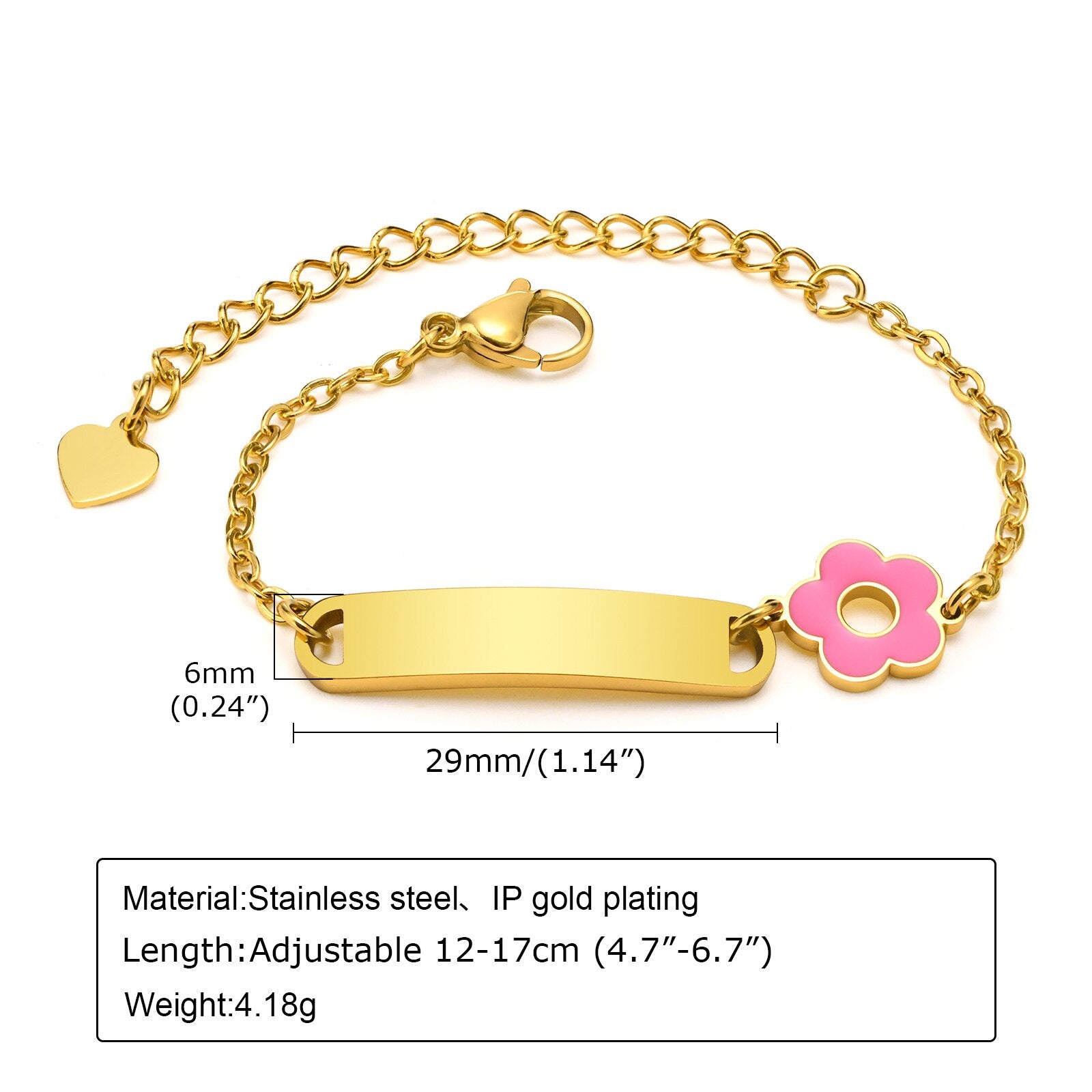 Blossoms of Love: Engravable Baby Bracelet - Personalized Gift for Girls and Boys - Ideal for Birthdays and Christenings! - Kids Jewellery Shop