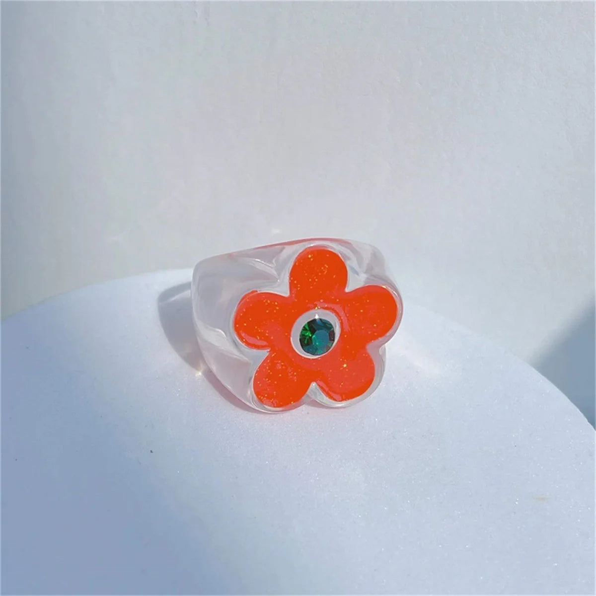 Cool Trendy Acrylic Fashion Rings for Girls – Colourful Vintage & Big Punk Finger Jewellery for Teens, Party Accessories!