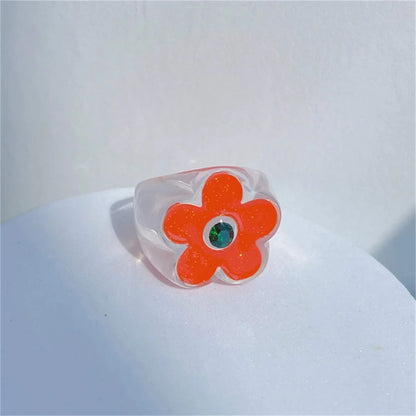 Cool Trendy Acrylic Fashion Rings for Girls – Colourful Vintage & Big Punk Finger Jewellery for Teens, Party Accessories!