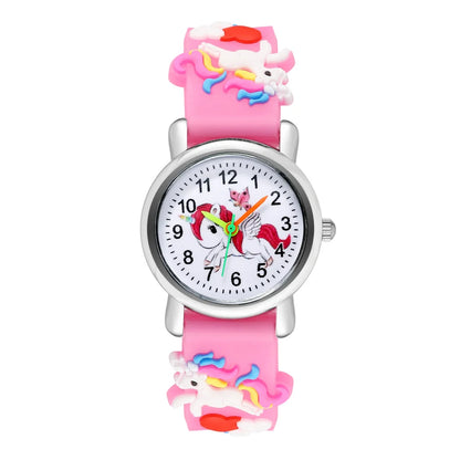 Cute Unicorn Kids Watch – Colourful Wristwatch for Girls | Fun Cartoon Quartz Watch Gift!