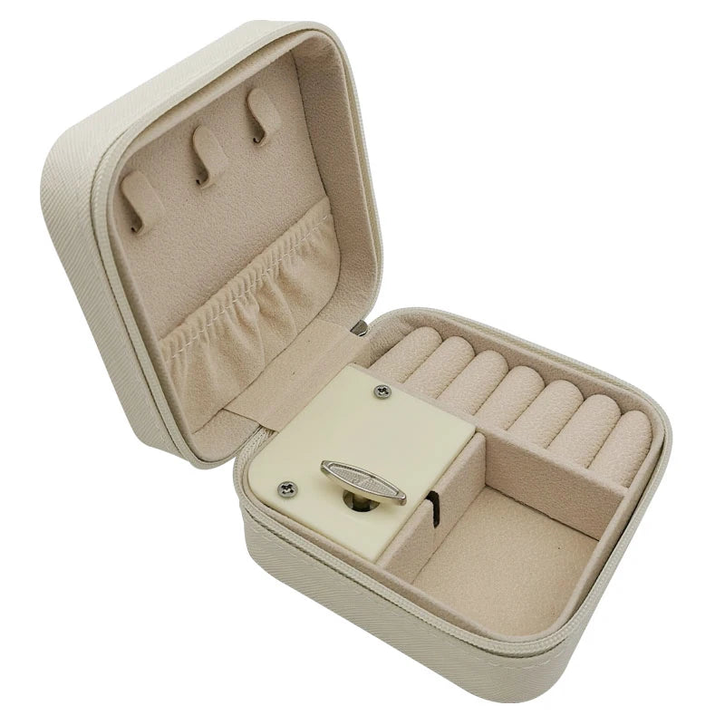 Anime Musical Jewellery Box | The Promised Neverland Music Box | White Leather Travel Jewellery Case | Cute Gift!