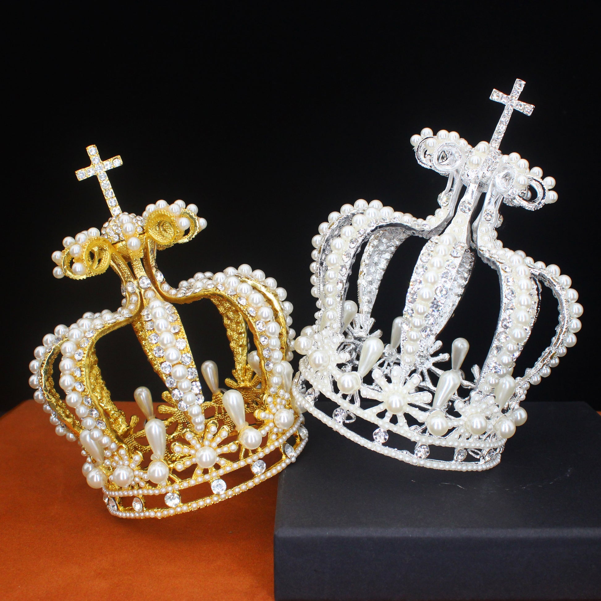 Vintage Royalty Unleashed: Crystal Crowns for Boys and Girls - Unisex Regal Touch in Hair Jewelry Accessories! - Kids Jewellery Shop