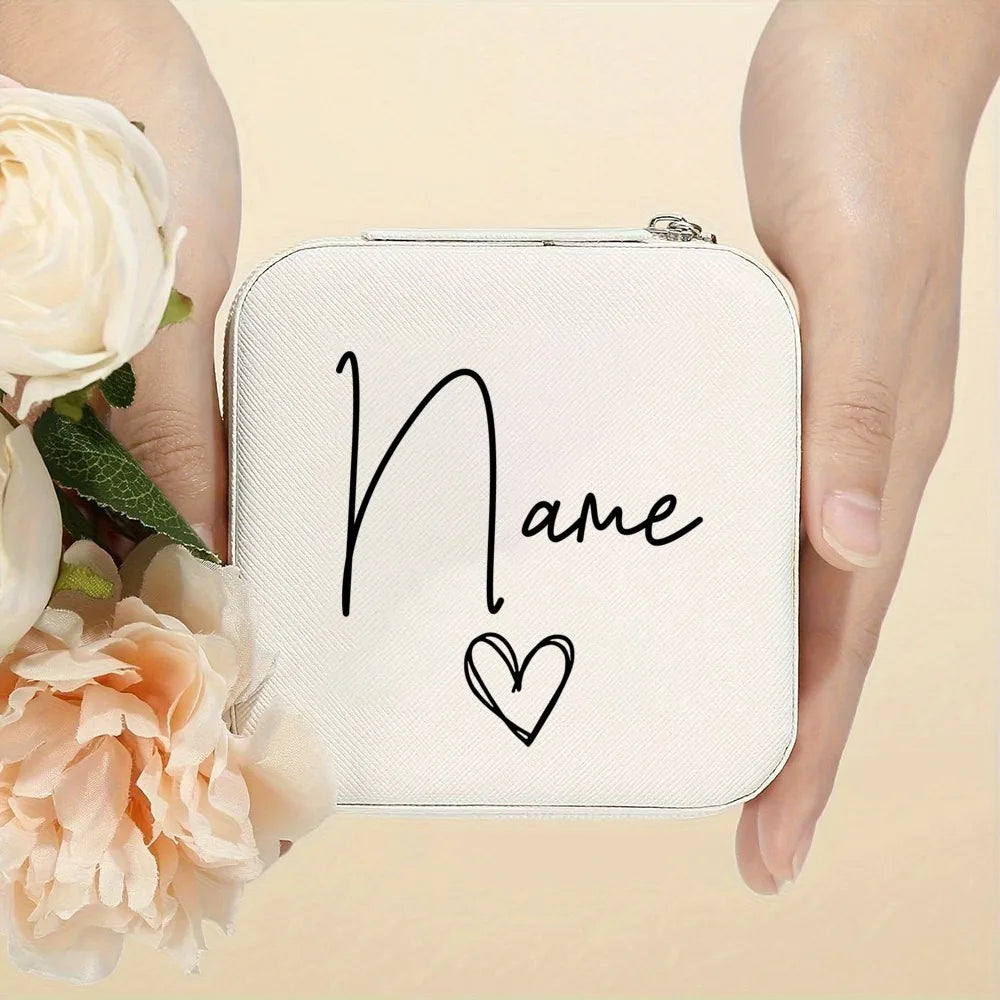 Personalised Name Travel Jewellery Box | Custom Jewellery Case Organiser for Girls | Portable Jewellery Storage Birthday Gift!