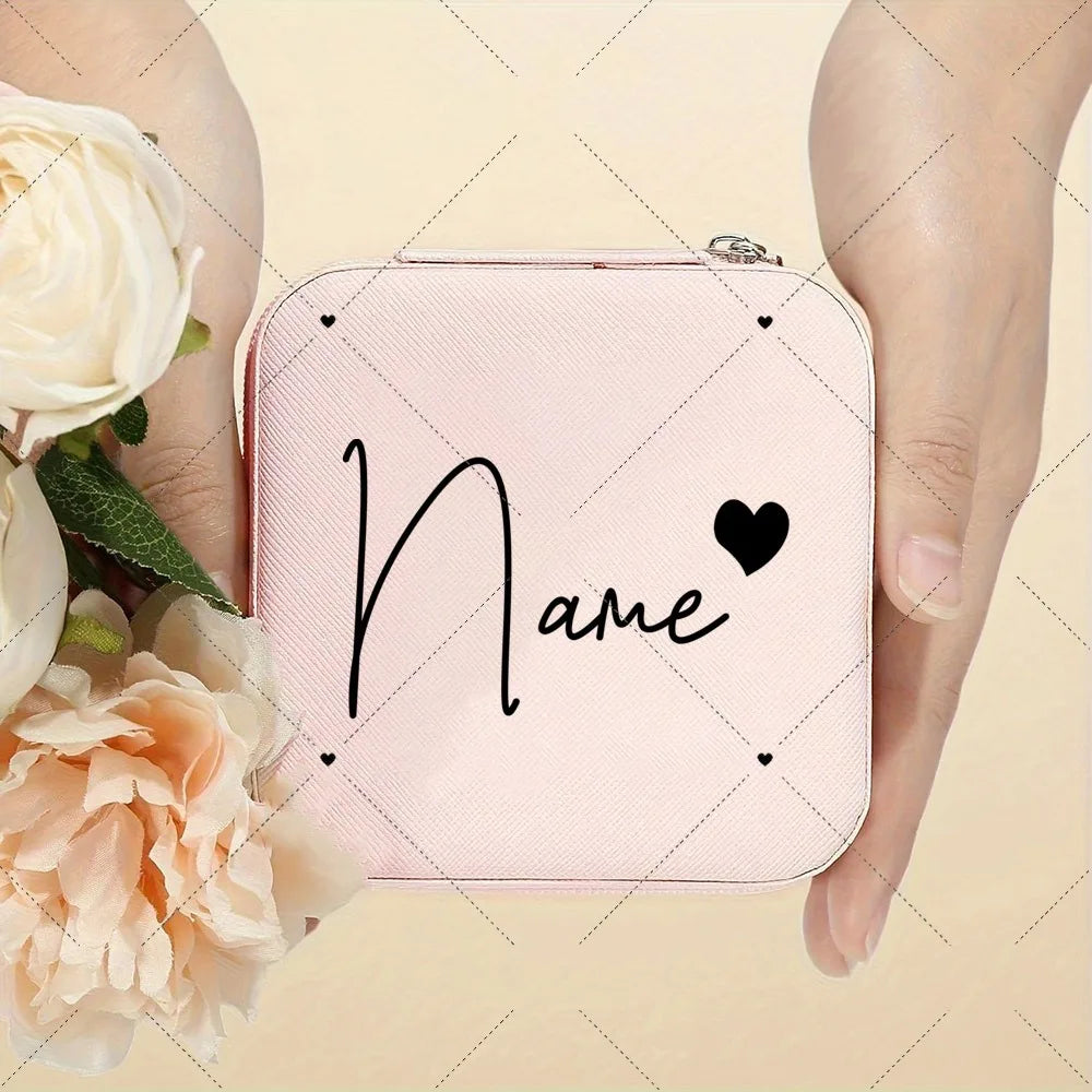 Personalised Name Travel Jewellery Box | Custom Jewellery Case Organiser for Girls | Portable Jewellery Storage Birthday Gift!