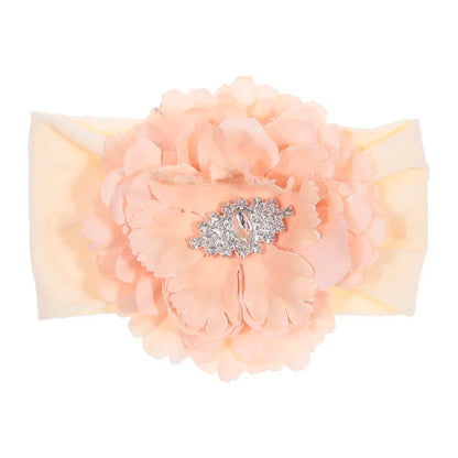 Baby Girls Pearl Flower Lace Headbands | New-born & Toddler Soft Elastic Hair Accessories!