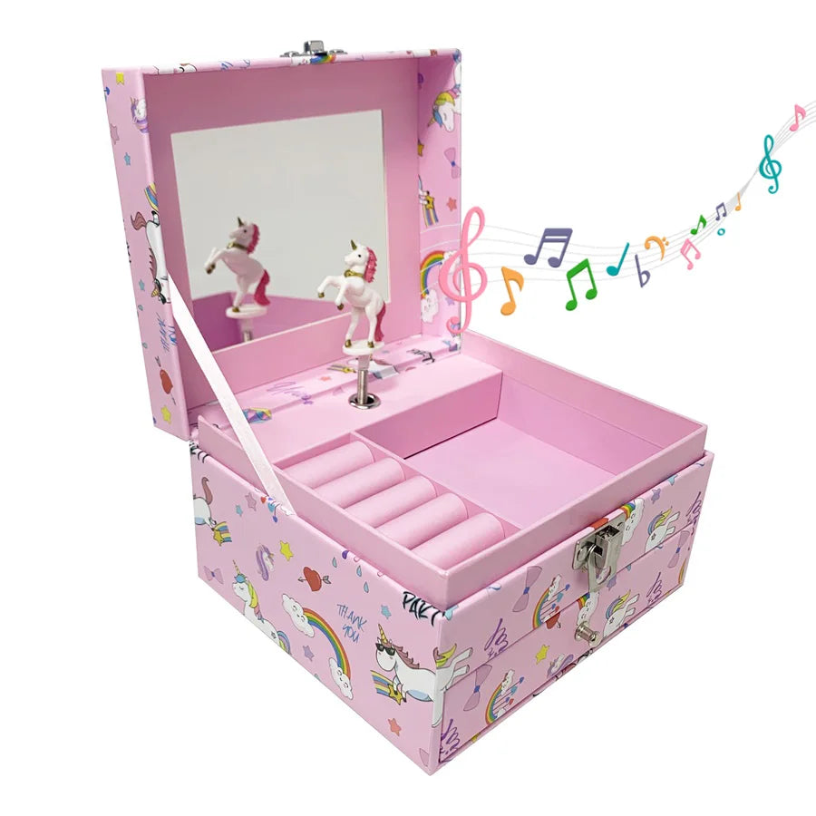 Rotating Pony Jewellery Storage Box for Rings, Necklaces, Bracelets & Accessories | Perfect Birthday Gift for Girls!