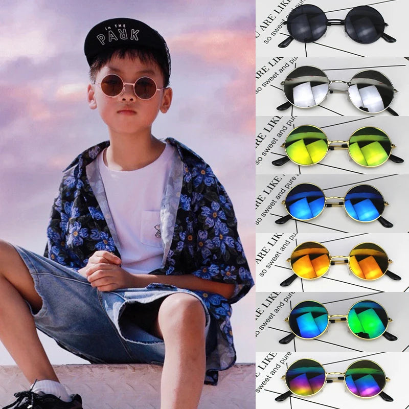 Cute Round Frame Kids Sunglasses – Boys & Girls Anti-UV Glasses for Outdoor Travel, Beach & Fashion Accessories (Ages 1-6 Years)!