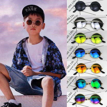 Cute Round Frame Kids Sunglasses – Boys & Girls Anti-UV Glasses for Outdoor Travel, Beach & Fashion Accessories (Ages 1-6 Years)!