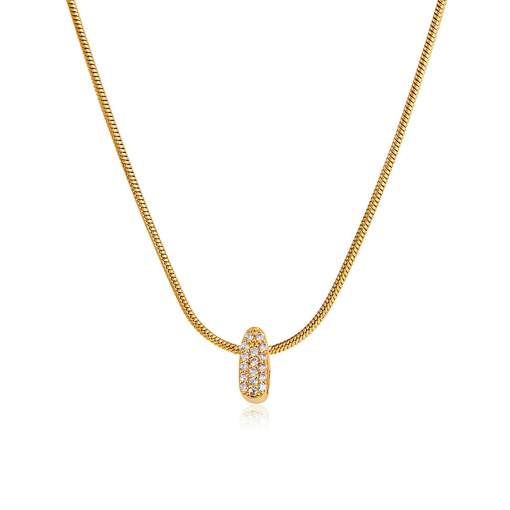 Small Initial Letter Pendant Necklace | Unisex Zircon Alphabet Necklace Jewellery!