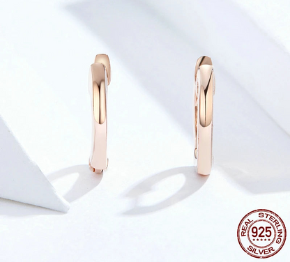 925 Sterling Silver Hoop Earrings 🌸 | Minimalist Everyday Jewelry for Girls & Women – Hypoallergenic & Elegant!