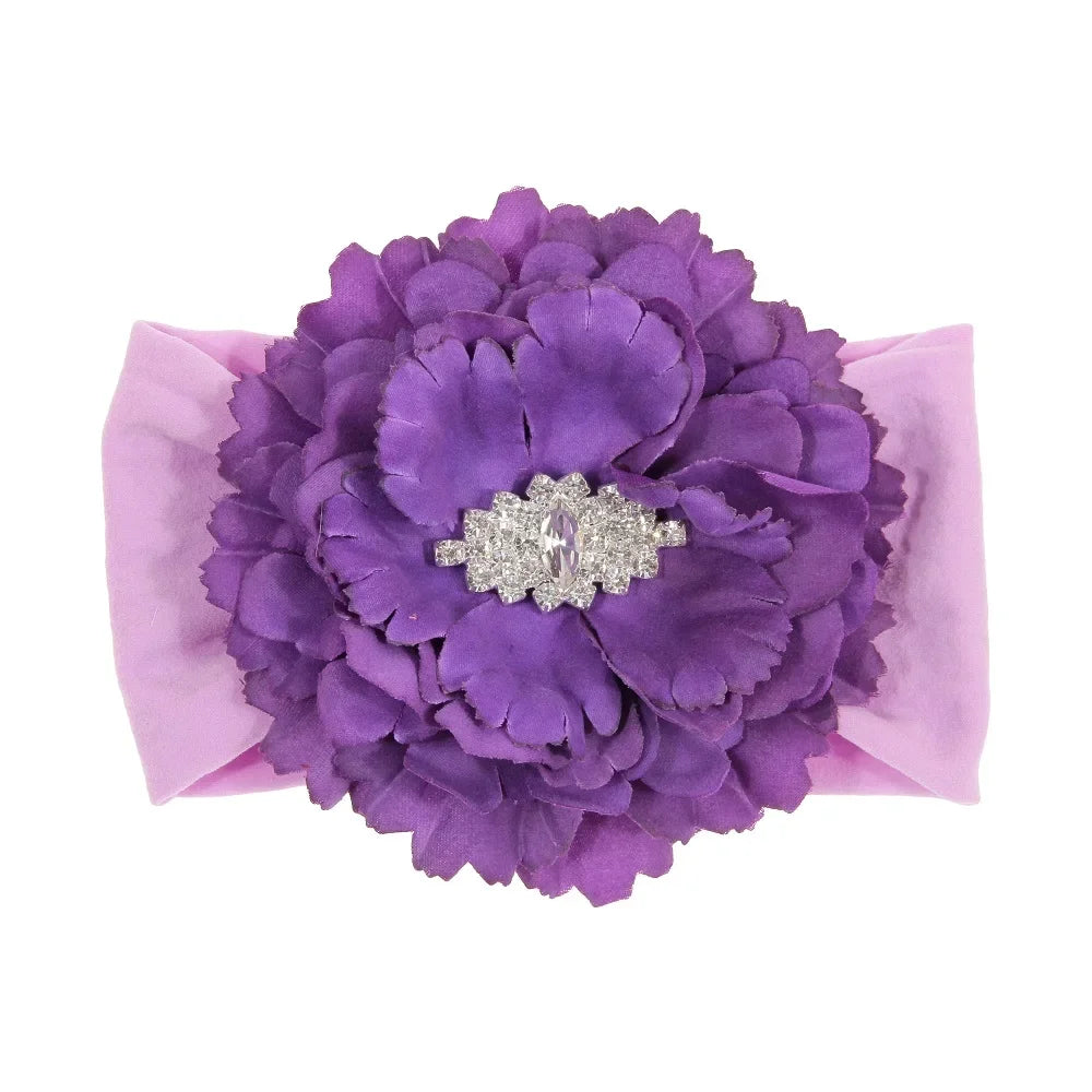 Baby Girls Pearl Flower Lace Headbands | New-born & Toddler Soft Elastic Hair Accessories!