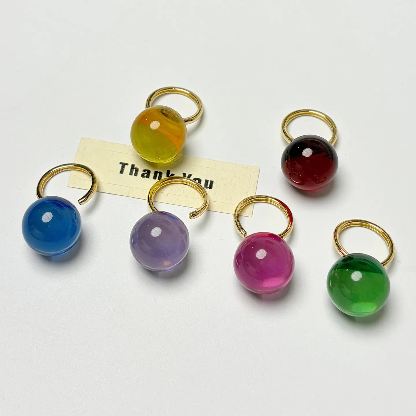 Candy Design Round Ball Ring for Teen Girls | Adjustable Finger Ring | Colourful Fashion Jewellery Gift!