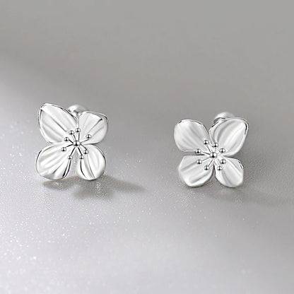 Lily Flower Stud Screw Back Earrings for Girls !