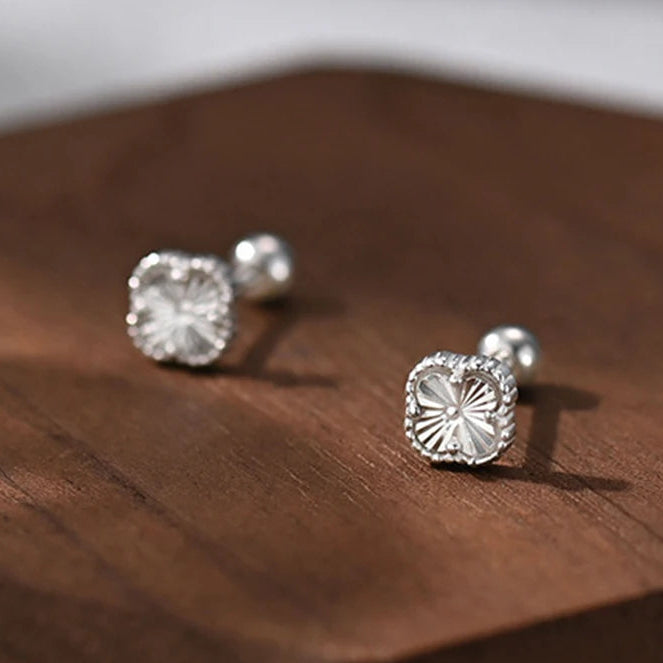 925 Sterling Silver Screw-Back Mini Stud Earrings – Minimalist Cute Fine Jewellery for Kids | Luxury Hypoallergenic Accessories