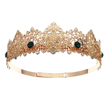 Embrace Regal Splendor: Royal King & Queen Metal Crowns and Tiaras for Unforgettable Moments!