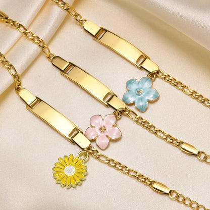 🌸 Personalized Name Bracelet with Flower Charms | Children's Jewelry Gift 🎁