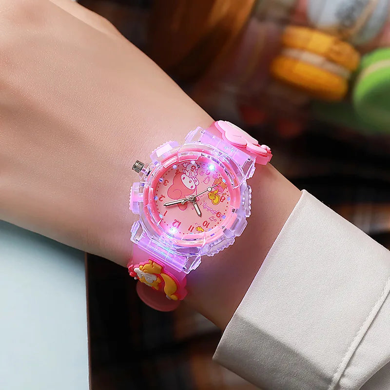 Hello Kitty Kids Wristwatch – 3D Pattern Luminous Quartz Watch for Girls | Gift for Ages 3–10