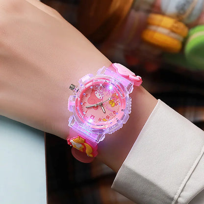 Hello Kitty Kids Wristwatch – 3D Pattern Luminous Quartz Watch for Girls | Gift for Ages 3–10