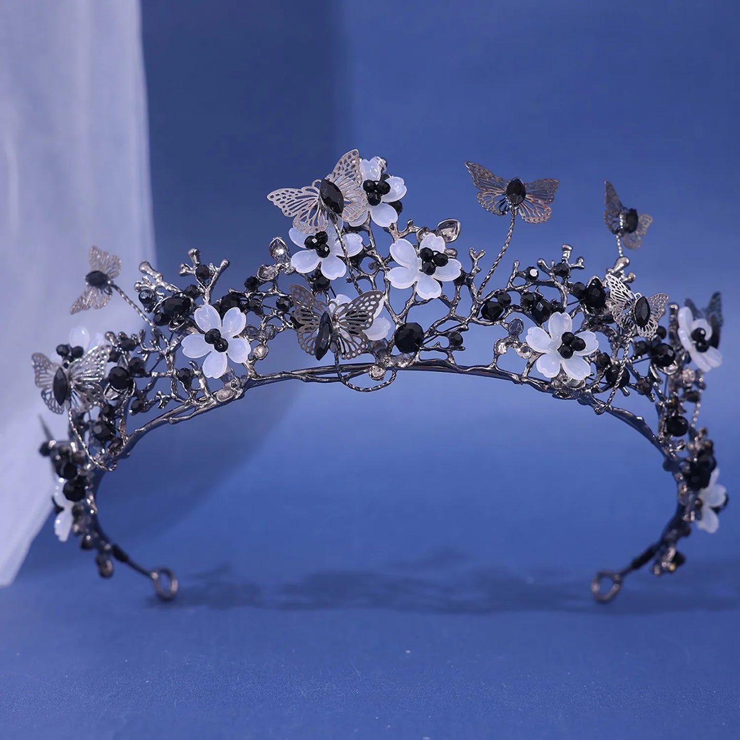 Elegant Butterfly Rhinestone Baroque Tiara: Your Crowning Glory for Special Moments!