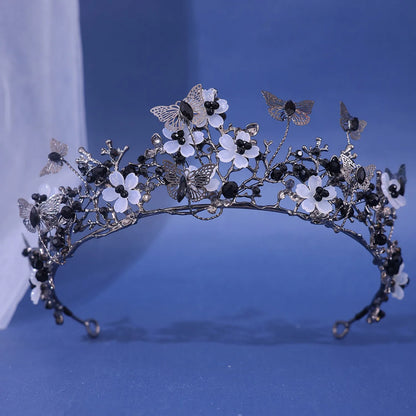 Elegant Butterfly Rhinestone Baroque Tiara: Your Crowning Glory for Special Moments!
