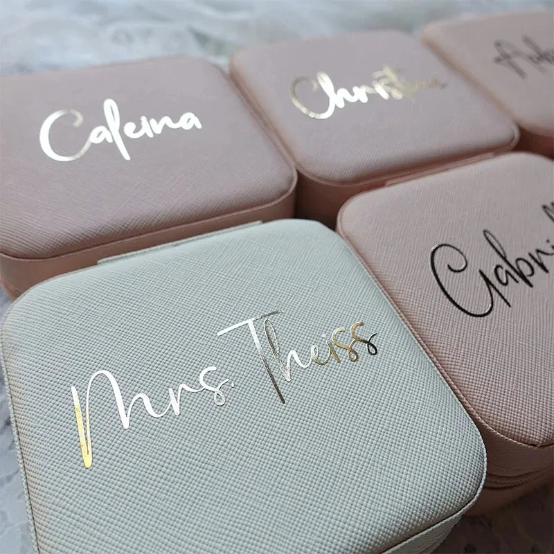 Personalised Jewellery Box for Girls – Custom Travel Jewellery Case with Name | Birthday, Bridesmaid & Wedding Gift!