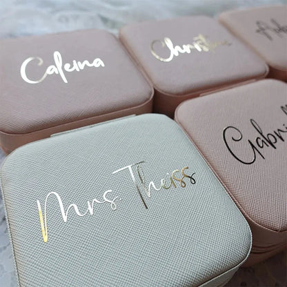 Personalised Jewellery Box for Girls – Custom Travel Jewellery Case with Name | Birthday, Bridesmaid & Wedding Gift!
