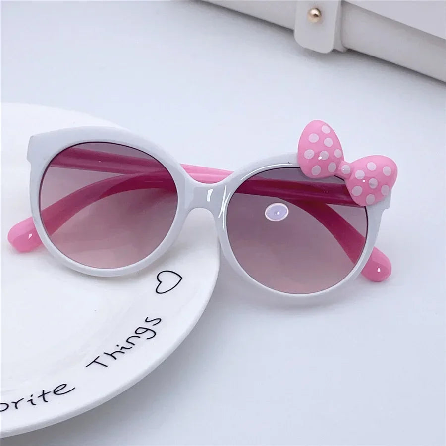 Girls Cat Eye Sunglasses with Bowknot | Kids UV400 Gradient Sun Glasses | Cute Fashion Eyewear for Children!