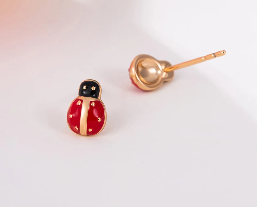 Ladybug Baby Jewellery Set – Earrings, Pendant Necklace & Ring | Adorable Kids Fashion Jewellery Gift for Girls & Toddlers!