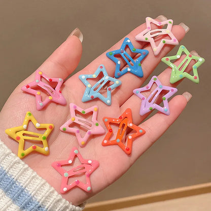 10PCS Cute Girls Hair Accessories Set – Rainbow Color Hair Clips & Toddler Hair Pins | Kids Headdress for Daily & Party Wear 🌈💖