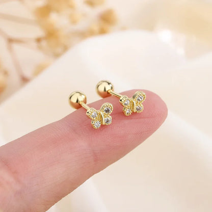 🦋 Cute Butterfly Stud Earrings for Girls. Elegant Jewellery Accessories | Dainty Gifts for Kids & Teens!