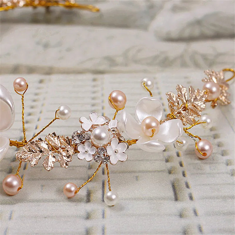 Enchanting Elegance: Imitation Pearl Bridal Headband for Girls!