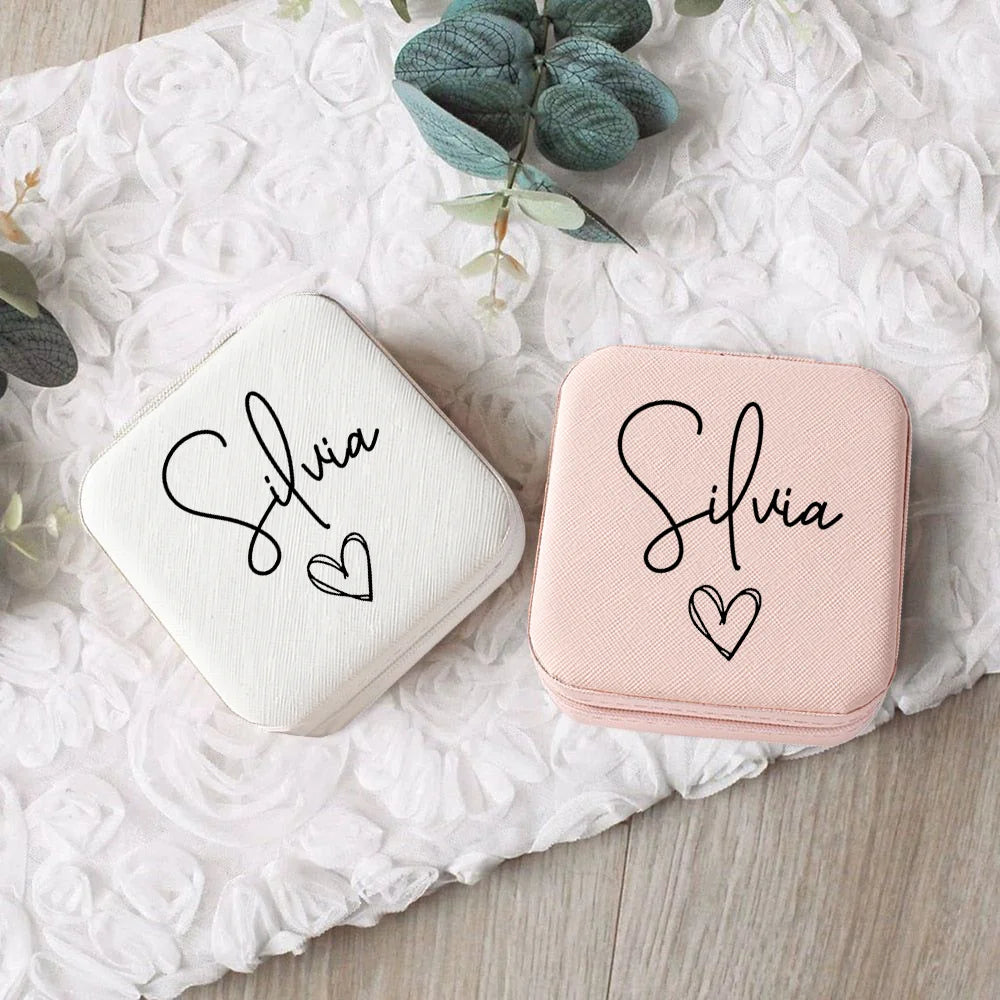 Personalised Name Travel Jewellery Box | Custom Jewellery Case Organiser for Girls | Portable Jewellery Storage Birthday Gift!