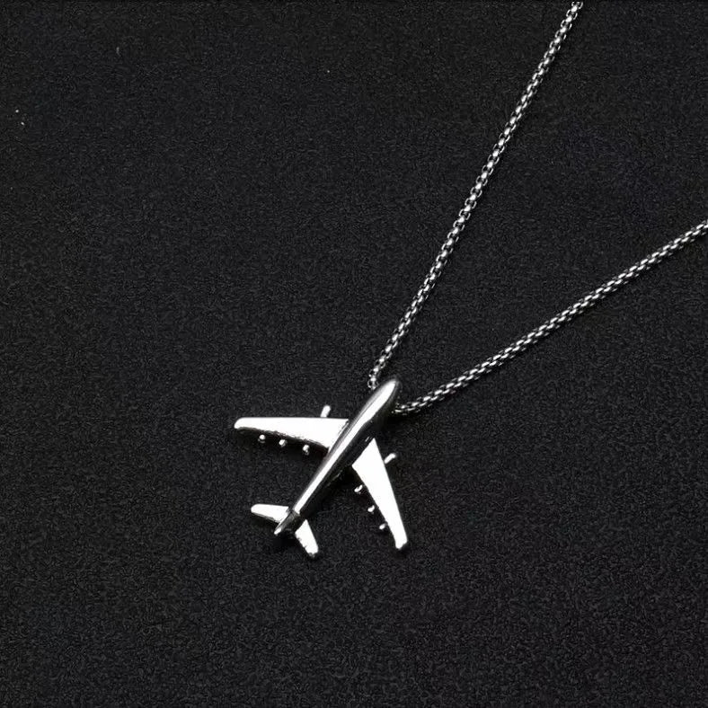 Boys’ Aircraft Pendant Necklace | Hip Hop Airplane Necklace | Trendy Fashion Jewellery & Gift