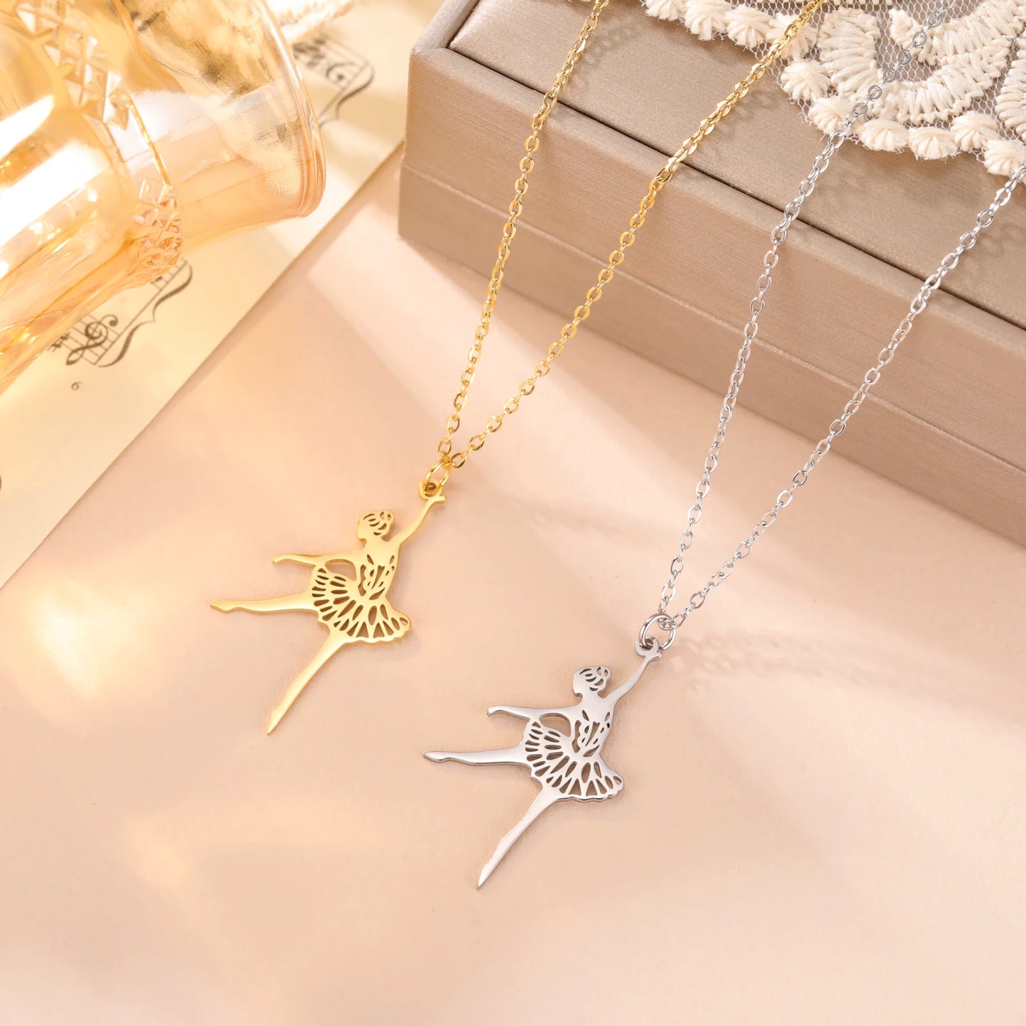 Ballet Dance Recital Gift Necklace – Stainless Steel Ballerina Pendant for Daughters & Granddaughters | Teen Girls Jewellery!