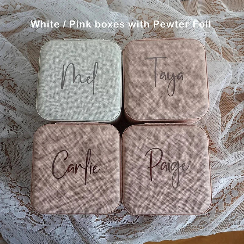 Personalised Jewellery Box for Girls – Custom Travel Jewellery Case with Name | Birthday, Bridesmaid & Wedding Gift!