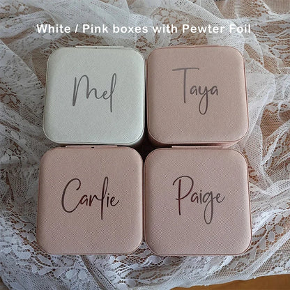 Personalised Jewellery Box for Girls – Custom Travel Jewellery Case with Name | Birthday, Bridesmaid & Wedding Gift!