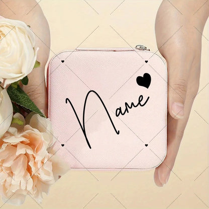 Personalised Name Travel Jewellery Box | Custom Jewellery Case Organiser for Girls | Portable Jewellery Storage Birthday Gift!