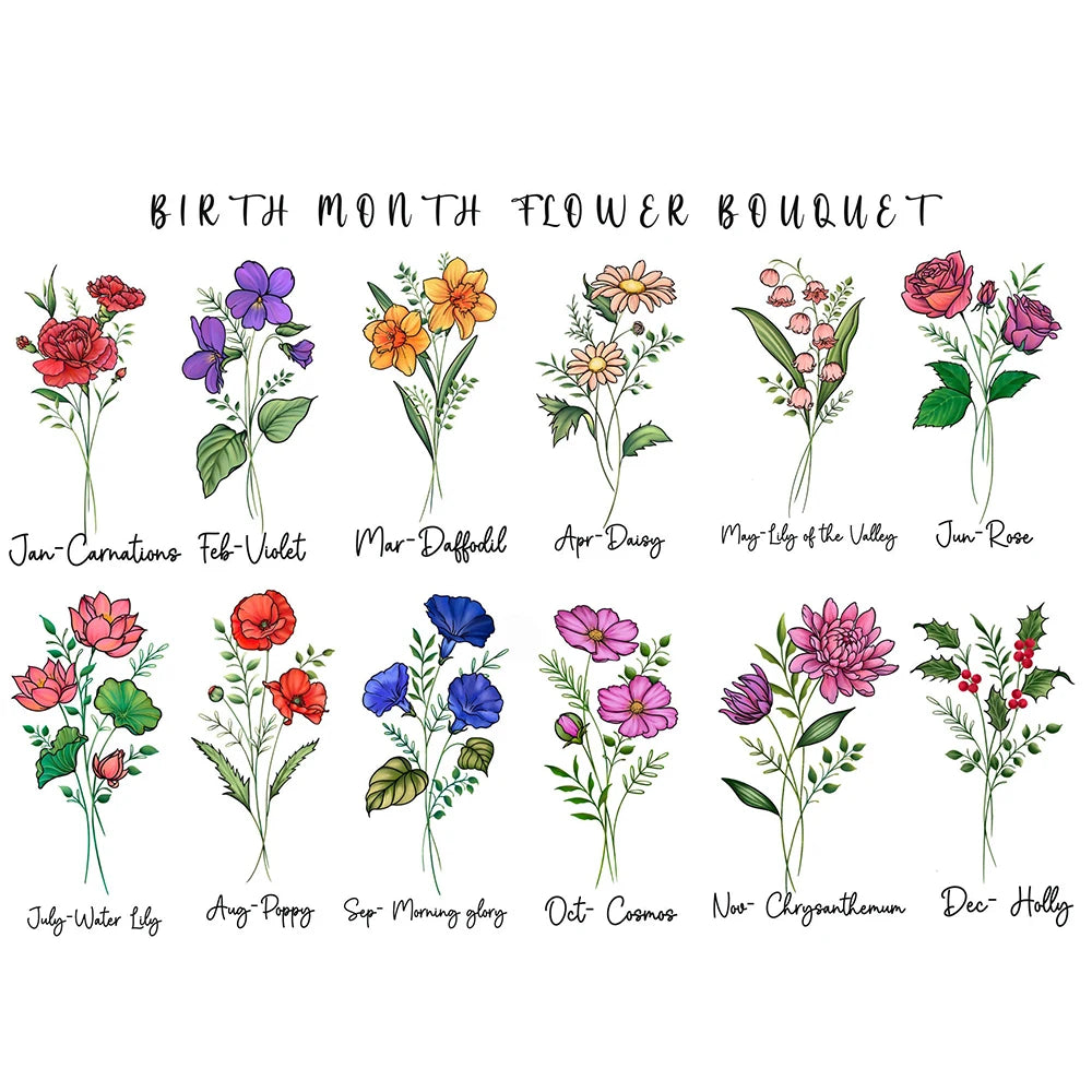 Personalised Birth Flower Jewellery Box with Name | Travel Jewellery Organiser | Birthday Gift for Girls & Women!