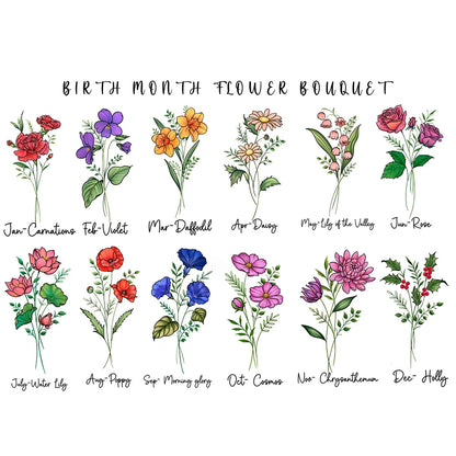 Personalised Birth Flower Jewellery Box with Name | Travel Jewellery Organiser | Birthday Gift for Girls & Women!
