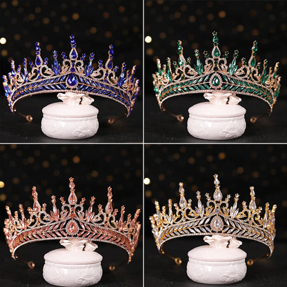✨ Luxury Rhinestone Crown – Tiara Headdress | Elegant Hair Ornament for Proms, Pageants & Special Occasions 💍💙