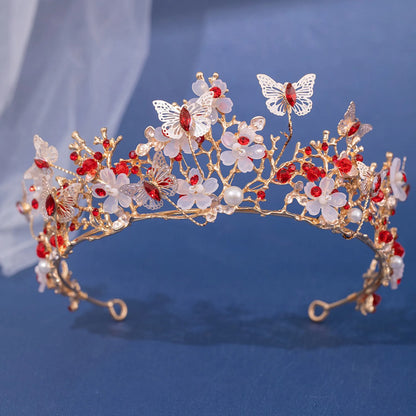 Elegant Butterfly Rhinestone Baroque Tiara: Your Crowning Glory for Special Moments!