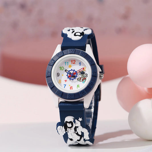 Children’s Astronaut Silicone Quartz Wristwatch for Boys & Girls | Moonwalker Kids Watch Birthday Gift