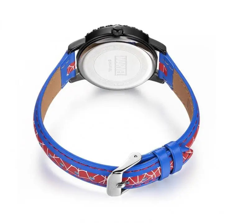 Spiderman Kids Wristwatch – Waterproof Quartz Watch with Luminous Hands & Leather Band | Unisex Gift for Ages 6–12!
