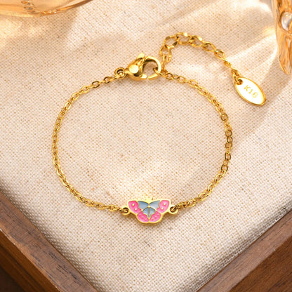 Chic Butterfly Jewelry Set for Baby - Earrings, Bracelet & Necklace | Hypoallergenic & Tarnish-Free Gift Set